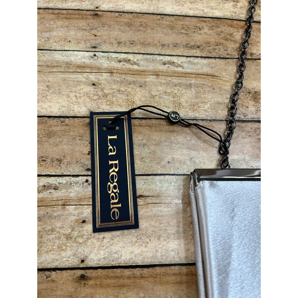 La Regale Rectangular Silver Chain Clutch Shoulde… - image 7